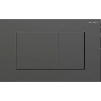 Geberit Sigma40 Square ovládací tlačítko, pro 2 množství splachování, černý chrom kartáčovaný, easy-to-clean