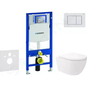 Geberit Duofix Set předstěnové instalace, klozetu Oudee Vortex a sedátka softclose, tlačítko Sigma30, bílá/bílá mat, SANI11CA3178