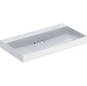 Umyvadlo Geberit ONE Umyvadlo 90x48x14 cm, skrytý přepad, bez otvoru pro baterii, vodorovný odtok, KeraTect, bílá, 505.037.00.1