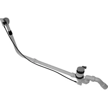 Sifon Duravit Příslušenství vanová odtoková a přepadová souprava s napouštěním, bovden, délka 107 cm, chrom