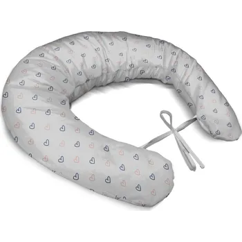 Polštář Sablio Těhotenský polštář Srdíčka na bílé