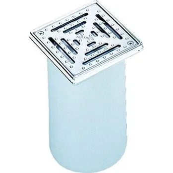 Sifon HL Nástavec hladký d 145mm s plastovým rámem a nerezovou mříží (V4A) s protiskluzem