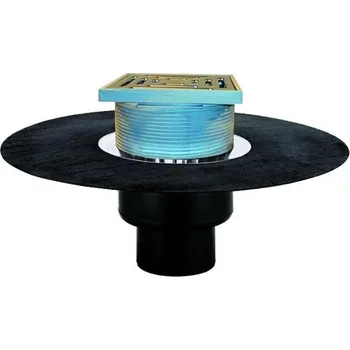 kanalizace HL Střešní vtok DN110 se svislým odtokem a živičným límcem pro pochůzné střechy