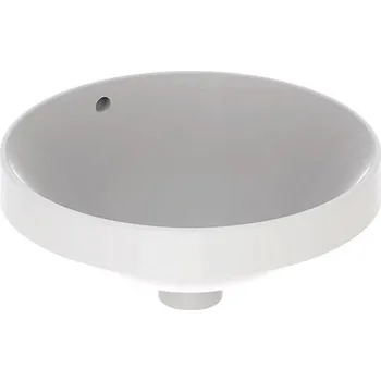 Umyvadlo Geberit VariForm kulaté umyvadlo zápustné 40x40 cm, s přepadem, bílá