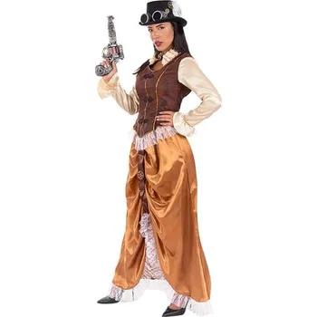 Karnevalový kostým Funiglobal - Dlouhý kostým Steampunk pro ženy - M