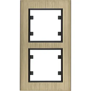 vypínač Hager Rámeček, Lumina passion, alu mosaz Orientace: Svislý, Rozměry: 2-násobný