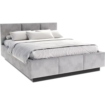 Postel Čalouněná postel AVEIRO 120x200 s kovovým zdvižným roštem ŠEDÁ