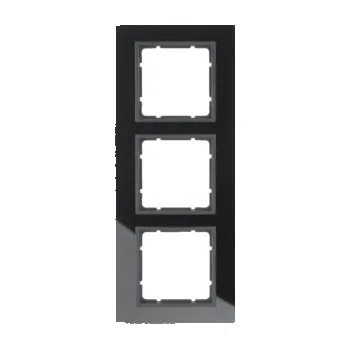vypínač Rámeček Berker B.7, sklo, černá Rozměry: 3-násobný