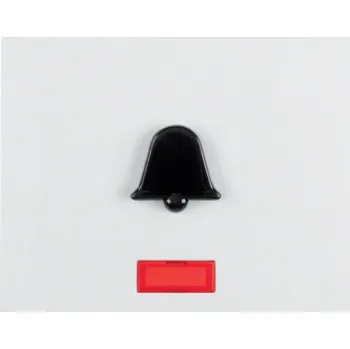 vypínač Kryt jednoduchý pro bezbariérovou výstavbu s reliéfním symbolem zvonku a průzorem Berker K.1/K.5 Barva: Bílá, Povrch: Lesk