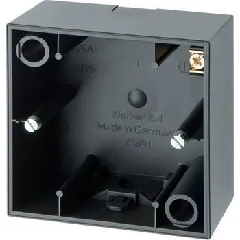 Elektrická zásuvka Krabice na omítku, Berker S.1/Q.3, antracit mat Rozměry: 1-násobný