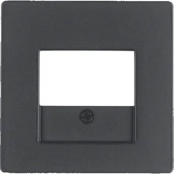Elektrická zásuvka Centrální díl pro TAE zásuvku, USB a reproduktorovou zásuvku Berker Q.1/Q.3/Q.7/Q.9 Barva: Antracit, Povrch: Sametová