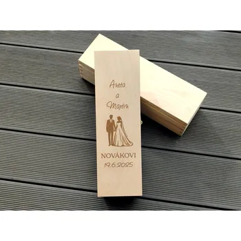 Dárková krabička Dárkový box na víno pro novomanžele 4 - D-decor