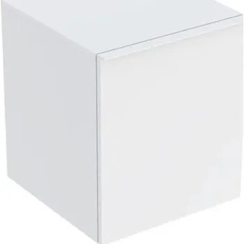 Koupelnový nábytek Geberit Acanto boční skříňka 45,2x52x47,5 cm 1x zásuvka s vnitřní zásuvkou, lakovaná mat, bílá