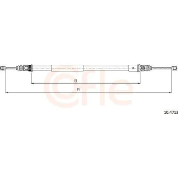 Lanko parkovací brzdy Lanovod parkovací brzdy COFLE 92.10.4713