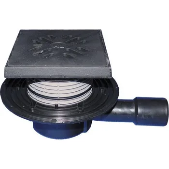 Odvodňovací žlab HL Podlahová vpust DN40/50 s ležatým odtokem s pevnou izolační přírubou, ZU standard