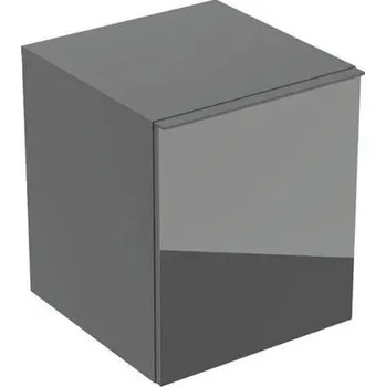 Koupelnový nábytek Geberit Acanto boční skříňka 45,2x52x47,5 cm 1x zásuvka s vnitřní zásuvkou, lakovaná mat láva, sklo lesk láva