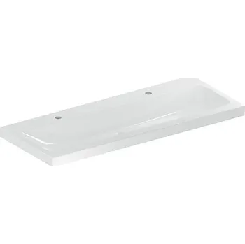 Umyvadlo Geberit iCon umyvadlo 120x48 cm, 2x otvor pro baterii, bez přepadu, bílá