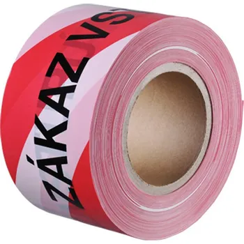 Výstražná páska Bariérová páska Den Braven šířka 75 mm, délka 250 m, červeno - bílá, ZÁKAZ VSTUPU