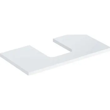 Geberit ONE umyvadlová deska, výřez uprostřed, 75x47 cm, lakovaná s vysokým leskem, bílá