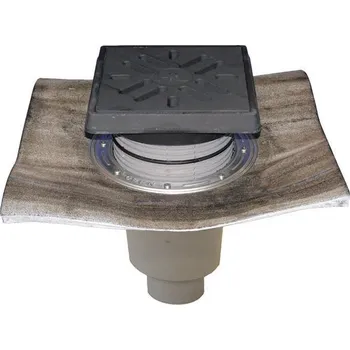 HL Velkokapacitní dvorní vtok DN110, svislý odtok s živičným pásem, ZU