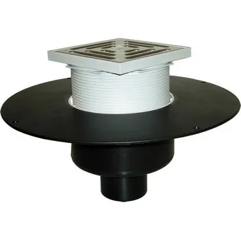 kanalizace HL Střešní vtok DN110 se svislým odtokem s PP izolační přírubou, pochůzný