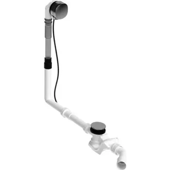 Sifon Duravit Příslušenství vanová odtoková a přepadová souprava s napouštěním, bovden, chrom