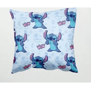 Dekorativní polštářek Povlak na polštář Lilo and Stitch sv. modrý