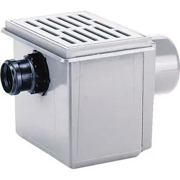 Odvodňovací žlab HL Podlahová vpust DN110(sklepní) s ležatým odtokem a bočním přítokem DN50, rám plast