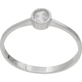 Prsten Zlatý prsten z bílého zlata se zirkony RRCA008W, vel. 57, 1.4 g (585/1000)