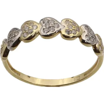 Prsten Zlatý prsten se zirkony RRCS082, vel. 57, 1.5 g (585/1000)