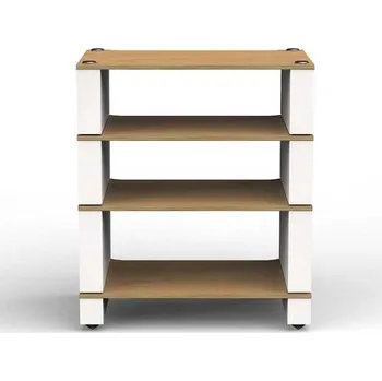 Televizní stolek Blok Stax 2G bílá 4 police dub