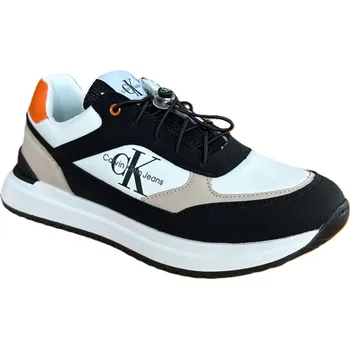 Chlapecká obuv Calvin Klein low cut lace-up sneaker black/taupe 80738 Velikost: 35