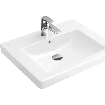 Umyvadlo Villeroy & Boch Subway 2.0 umyvadlo 60x47 cm, otvor pro baterii, s přepadem, CeramicPlus, bílá Alpin