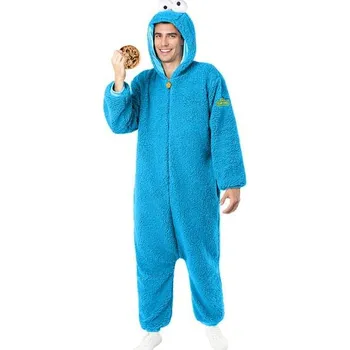 Karnevalový kostým Funiglobal - Kostým cookie monstra pro dospělé velikost XL - Sesame Street - XXL