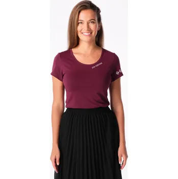 Dámské tričko CityZen - BREDA Dámské tričko bordó s potiskem Via Czechia 36