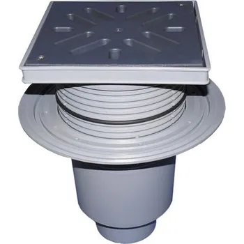 HL Velkokapacitní podlahová vpust DN110, svislý odtok s izolační přírubou, ZU - standard