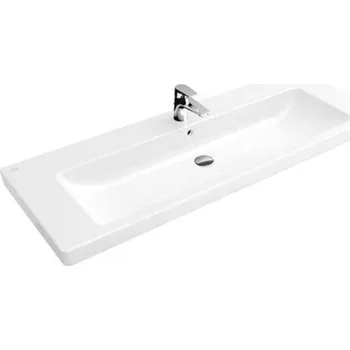 Villeroy & Boch Subway 2.0 umyvadlo 130x47 cm, otvor pro baterii, s přepadem, bílá Alpin