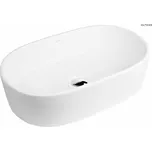Oltens Lom umyvadlo 55 x 34 cm na desku, oválné, s povrchovou úpravou SmartClean, bílá