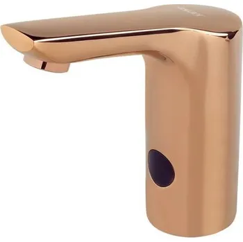 Vodovodní baterie Sanela Automatická umyvadlová baterie s elektronikou ALS pro teplou a studenou vodu, rose gold, 24 V DC SLU 62F