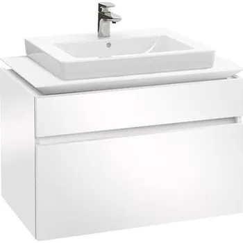 Koupelnový nábytek Villeroy & Boch Legato skříňka pod umyvadlo 80x55x50 cm, 2x zásuvka, Glossy White