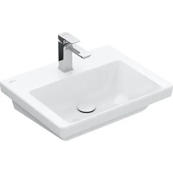 Umyvadlo Villeroy & Boch Subway 3.0 umyvadlo 55x44 cm, otvor pro baterii, bez přepadu, bílá Alpin
