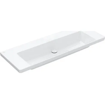 Umyvadlo Villeroy & Boch Subway 3.0 umyvadlo 130x47 cm, bez otvoru pro baterii, bez přepadu, CeramicPlus, bílá Alpin