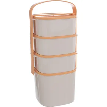 Jídlonosič 1x2 l a 3x1,15 l s víčky (akční sada 2 ks)