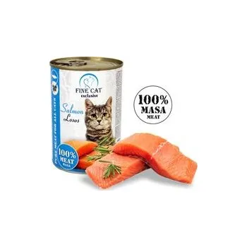 Krmivo pro kočku FINE CAT Exclusive konzerva pro kočky losos 100% masa 400 g