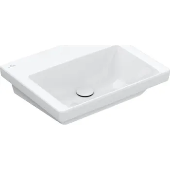 Umyvadlo Villeroy & Boch Subway 3.0 umyvadlo 55x44 cm, bez otvoru pro baterii, bez přepadu, CeramicPlus, bílá Alpin