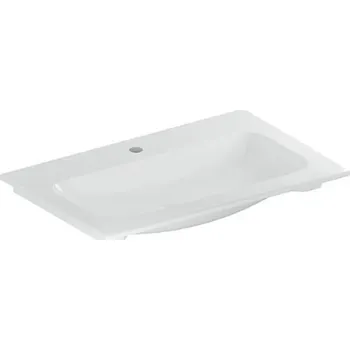 Umyvadlo Geberit iCon nábytkové umyvadlo 75x48 cm, s otvorem pro baterii, bez přepadu, bílá