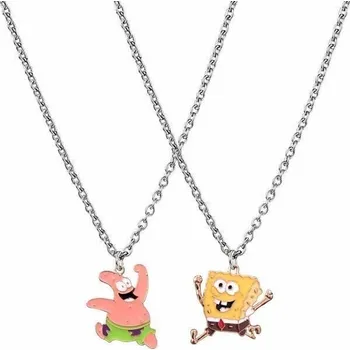 Řetízek Řetízek na krk Spongebob a Patrik 2 ks