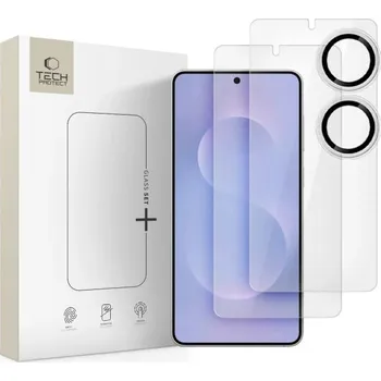 Tech-Protect Glass Set+, 2 tvrzené skla + sklo na čočku, Samsung Galaxy S25 Edge