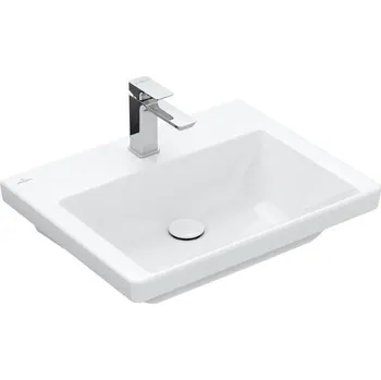 Umyvadlo Villeroy & Boch Subway 3.0 umyvadlo 60x47 cm, broušená spodní strana, otvor pro baterii, bez přepadu, bílá Alpin