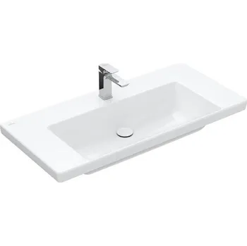 Umyvadlo Villeroy & Boch Subway 3.0 umyvadlo 100x47 cm, otvor pro baterii, bez přepadu, bílá Alpin